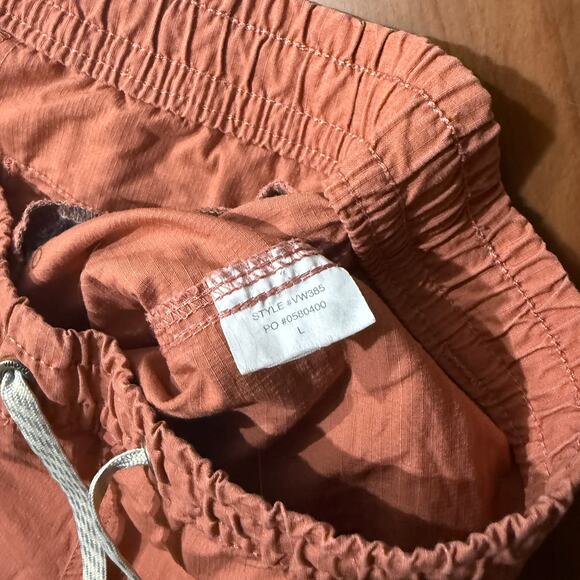 Vuori Women's Shorts L Drawstring Cotton Ripstop drawstring VW385 Coral G28 - Picture 2 of 3
